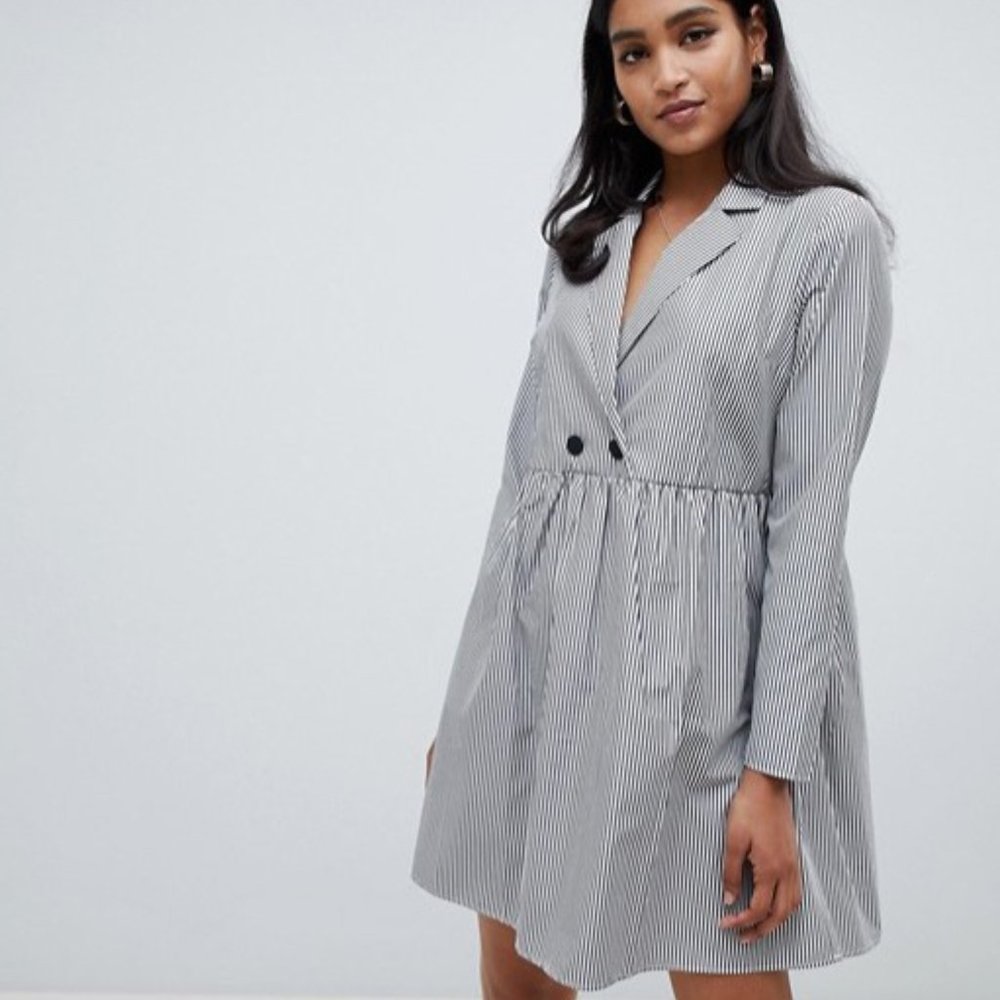 ASOS Striped Smock Mini Dress